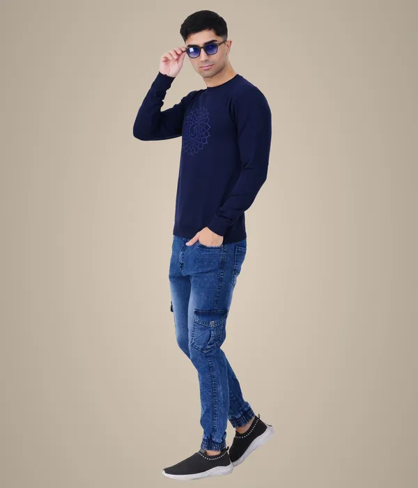 Om_Printed_Navy_Blue_Sweatshirt