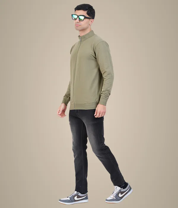 Olive_Green_High_Neck_Zipper