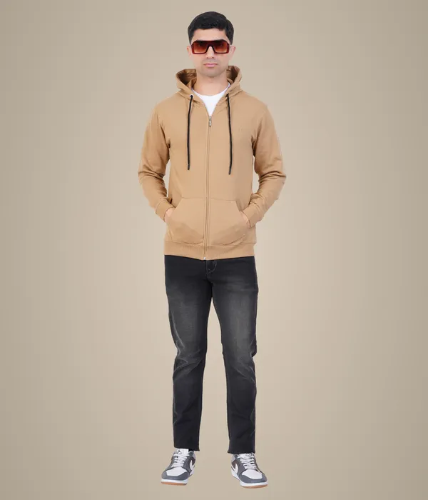 Khaki_Zipper_Hoodie