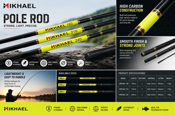 MIKHAEL_Pole_Rod_–_Lightweight_Freshwater_Pole_Fishing_Rod