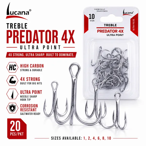 Lucana_Treble_Predator_4X_Ultra_Point_Hook_Size_10_|_20_pcs/pkt