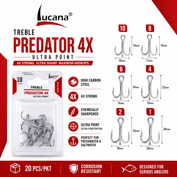 Lucana_Treble_Predator_4X_Ultra_Point_Hook_Size_10_|_20_pcs/pkt