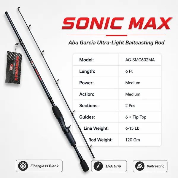 Abu_Garcia_Sonic_Max_Ultra-Light_Baitcasting_Rod_6_Ft_Medium_–_2_Piece_Baitcasting_Rod