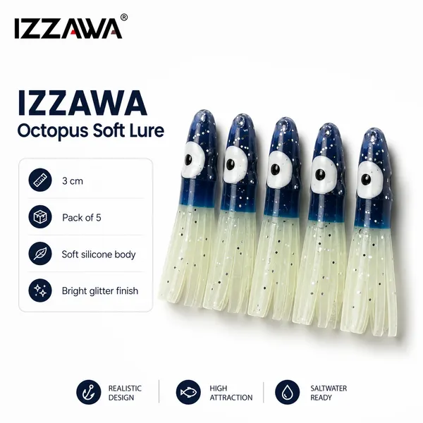 Izzawa_Octopus_Soft_Lure_3cm_-_Blue_Glow_-_Pack_of_5