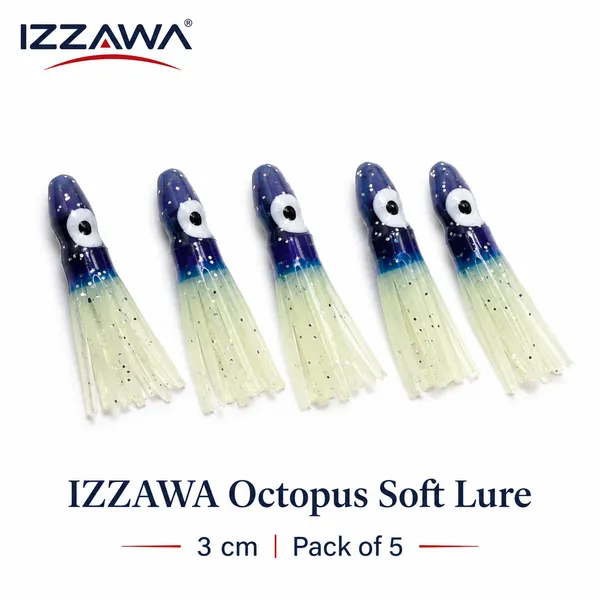 Izzawa_Octopus_Soft_Lure_3cm_-_Blue_Glow_-_Pack_of_5