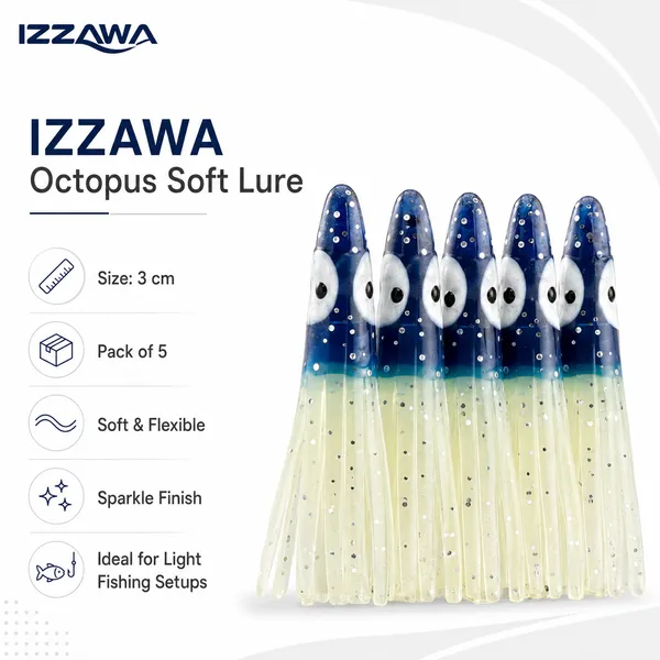 Izzawa_Octopus_Soft_Lure_3cm_-_Blue_Glow_-_Pack_of_5