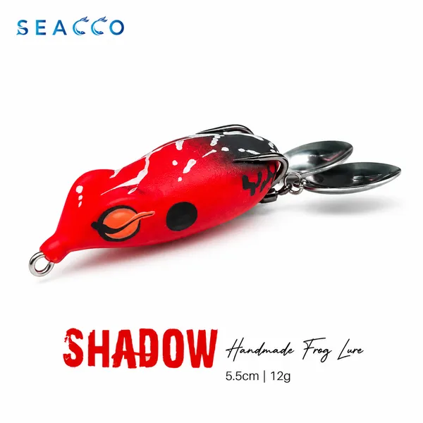 SEACCO_Shadow_Handmade_Frog_Lure_5.5cm_12g_-_Red_Black_Shadow_|_Pack_of_1