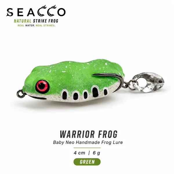 SEACCO_Warrior_Frog_Baby_Neo_Handmade_Frog_Lure_4cm_6g_-_Green_|_Pack_of_1
