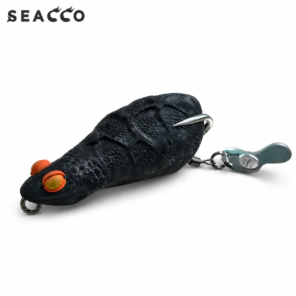 SEACCO_Sahara_Handmade_Frog_Lure_5cm_8g_-_Black_Shadow_|_Pack_of_1
