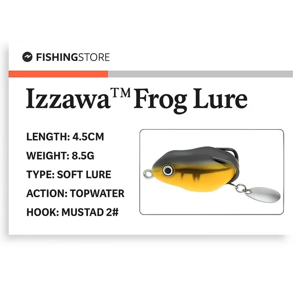 IZZAWA_Frog_Lure_Brown_Yellow_4.5cm_8.5g_–_Snakehead_Murrel_Bass