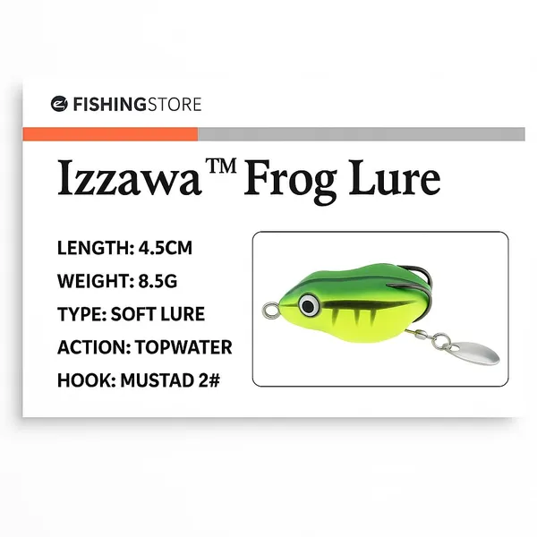 IZZAWA_Frog_Lure_Green_Yellow_4.5cm_8.5g_–_Snakehead_Murrel_Bass