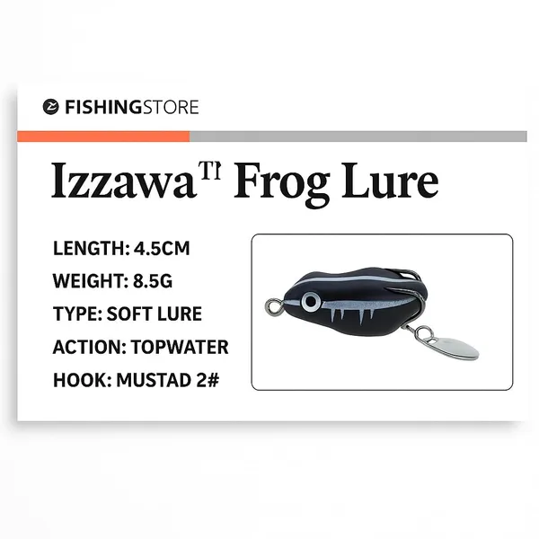 IZZAWA_Frog_Lure_Black_White_4.5cm_8.5g_–_Snakehead_Murrel_Bass