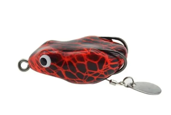 IZZAWA_Frog_Lure_Red_Black_4.5cm_8.5g_–_Snakehead_Murrel_Bass_Topwater