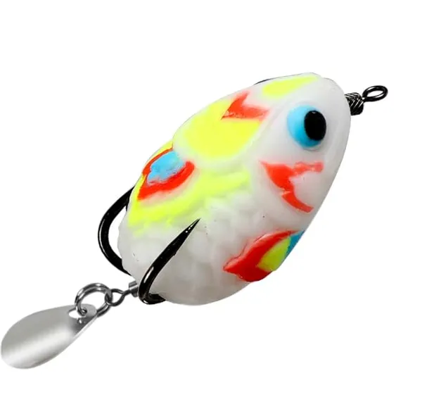IZZAWA_Handmade_Soft_Frog_Lure_White_4.5cm_11g_–_Snakehead_Murrel