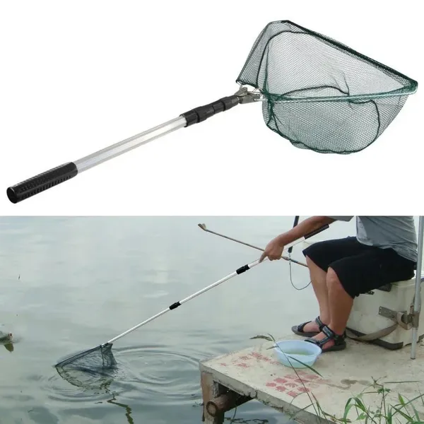 IZZAWA_Telescopic_Triangular_Landing_Net_1.9m_–_Folding_Fishing_Net_India