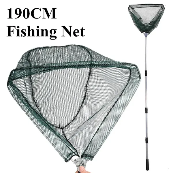 buy fishing net online india IZZAWA Telescopic Triangular Landing Net 1.9m – Folding Fishing Net India