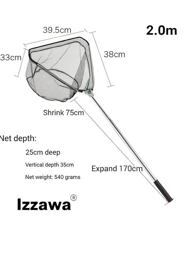 IZZAWA_Stainless_Telescopic_Landing_Net_1.9m_–_Folding_Fishing_Net_India