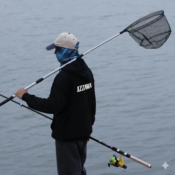 IZZAWA_Telescopic_Landing_Net_1.9m_–_Folding_Fishing_Net_India