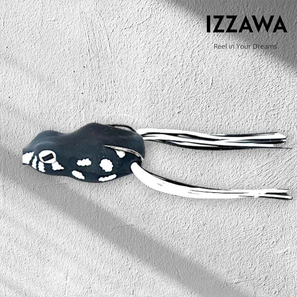IZZAWA_Frog_Lure_Black_White_Eye_5cm_12g_–_Snakehead_Murrel_Bass