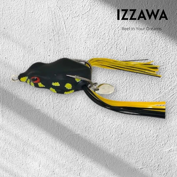 IZZAWA_Frog_Lure_Black_Yellow_Dragon_5cm_12g_–_Snakehead_Murrel
