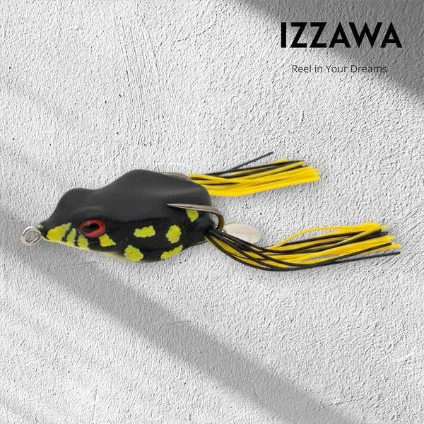 IZZAWA_Frog_Lure_Black_Yellow_Dragon_5cm_12g_–_Snakehead_Murrel