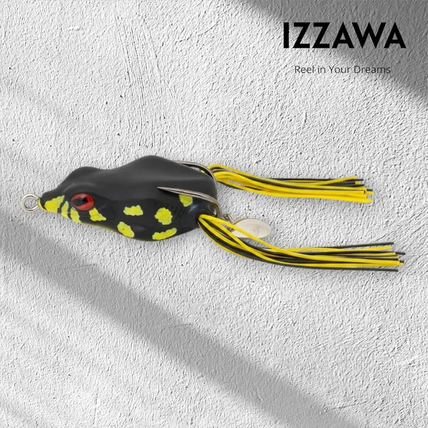 IZZAWA_Frog_Lure_Black_Yellow_Dragon_5cm_12g_–_Snakehead_Murrel