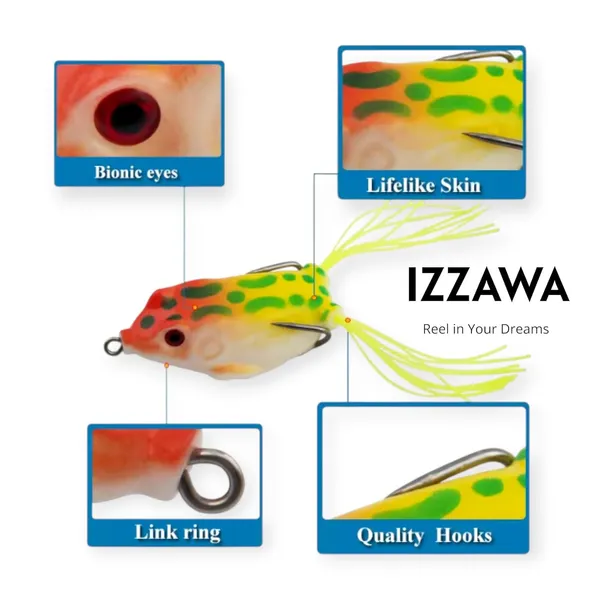 IZZAWA_Frog_Lure_5pc_6cm_12g_–_Snakehead_Murrel_Bass_Topwater_Set