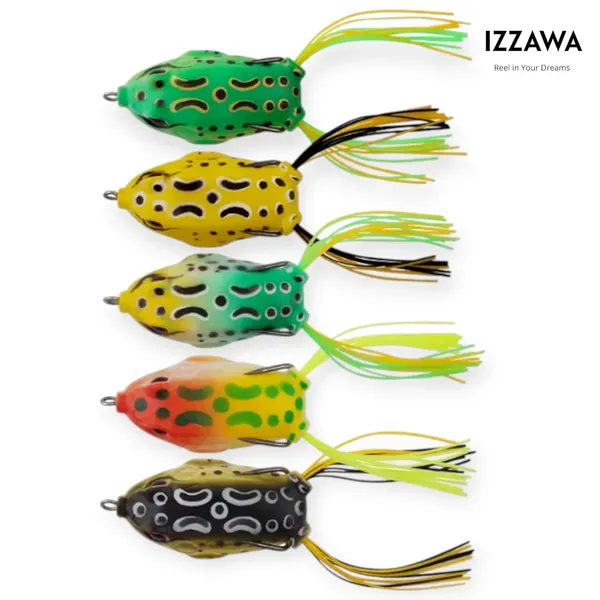 IZZAWA_Frog_Lure_5pc_6cm_12g_–_Snakehead_Murrel_Bass_Topwater_Set