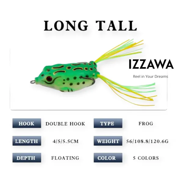 IZZAWA_Frog_Lure_5pc_6cm_12g_–_Snakehead_Murrel_Bass_Topwater_Set