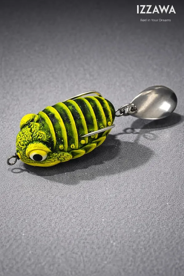 IZZAWA_Handmade__3D_Frog_Worm_Lure_3.2cm_–_Snakehead_Murrel_Floating_Bait