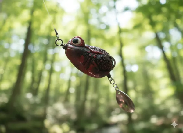 IZZAWA_Handmade__3D_Frog_Lure_3.2cm_Brown_Yellow_–_Snakehead_Murrel_Floating