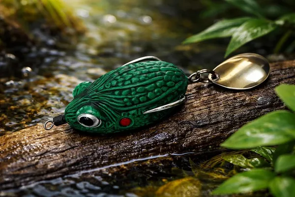 IZZAWA_Handmade__3D_Frog_Lure_3.2cm_Green_–_Snakehead_Murrel_Floating_Bait