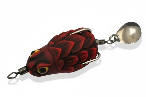 IZZAWA_Handmade__3D_Frog_Lure_3.2cm_Red_Black_Trophy_–_Snakehead_Murrel_Bass