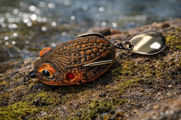 IZZAWA_3D_Frog_Lure_7.2cm_Yellow_Black_–_Snakehead_Murrel_Floating