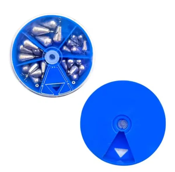 IZZAWA_Lead_Sinkers_25pc_Set_–_Rohu_Catla_Carp_Bottom_Fishing