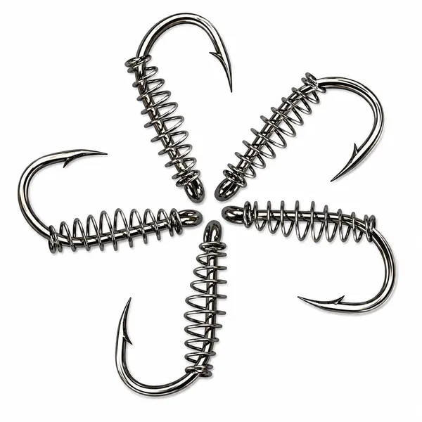 Izzawa_Pack_of_5_Spring_Barbed_Swivel_Carp_Fishing_Hooks,_High_Carbon_Steel,_Size_12#,_for_Grouper,_Snapper,_Nutter_etc
