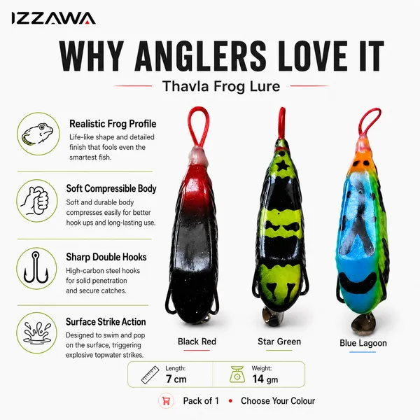 IZZAWA_Thavala_Frog_Lure_7cm_14g_-_Ocean_Rainbow_|_Pack_of_1