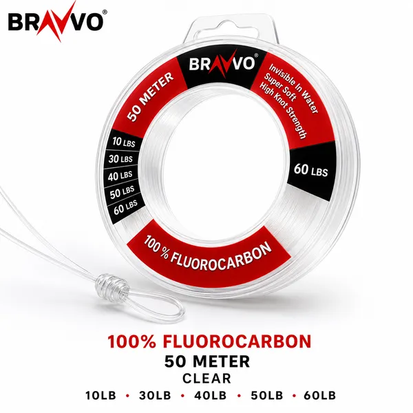 Bravvo_100%_Fluorocarbon_Fishing_Line_50_Meter