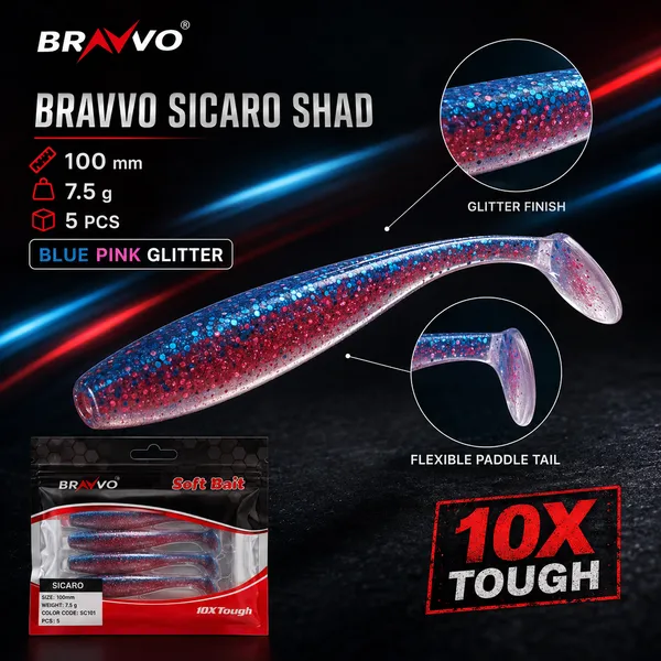 Bravvo_Sicaro_Shad_100mm_7.5g_-_Blue_Pink_Glitter_-_Single_Piece