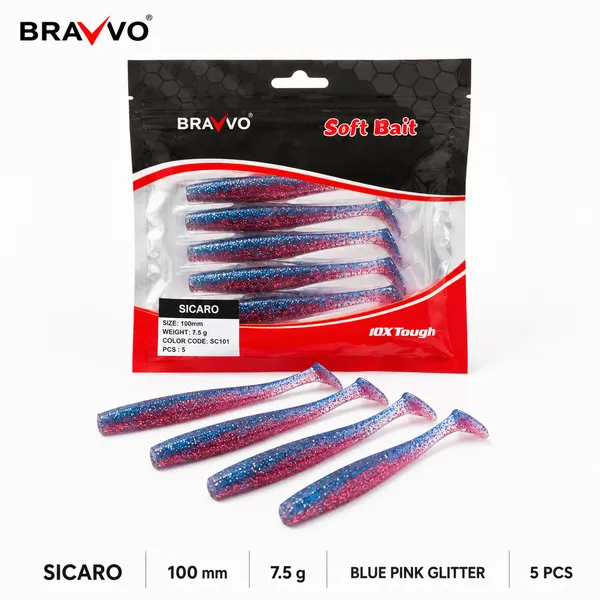 Bravvo_Sicaro_Shad_100mm_7.5g_-_Blue_Pink_Glitter_-_Single_Piece