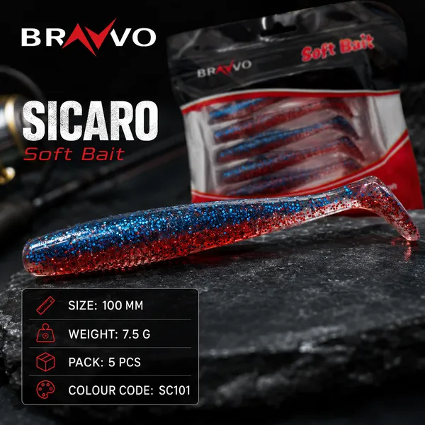 Bravvo_Sicaro_Soft_Lure_100mm_7.5g_-_Red_Blue_Glitter_-_Single_Piece