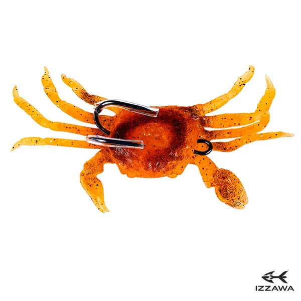 IZZAWA_Soft_Artificial_Crab_Fishing_Lure,_PVC,_3D_Simulation_Bait_with_Double_Hooks,_8cm,_34.5g_Pack_1