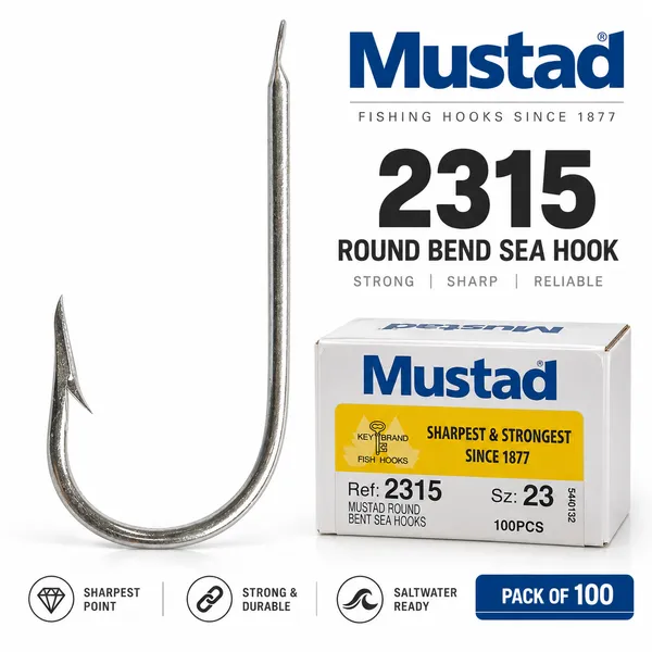 Mustad_2315_Round_Bend_Sea_Single_Hooks_|_Pack_of_100