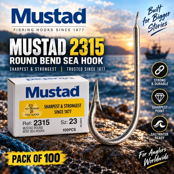Mustad_2315_Round_Bend_Sea_Single_Hooks_|_Pack_of_100