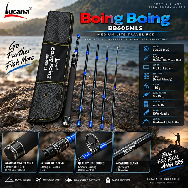 Lucana_Boing_Boing_BB605MLS_Medium_Lite_Spinning_Travel_Rod_—_Black_/_Blue