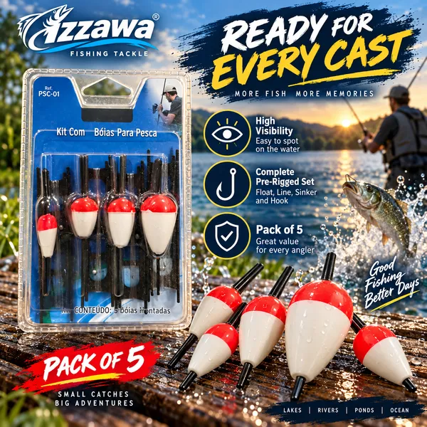 Izzawa_Float_with_Line,_Sinker_and_Hook_-_Pack_of_5