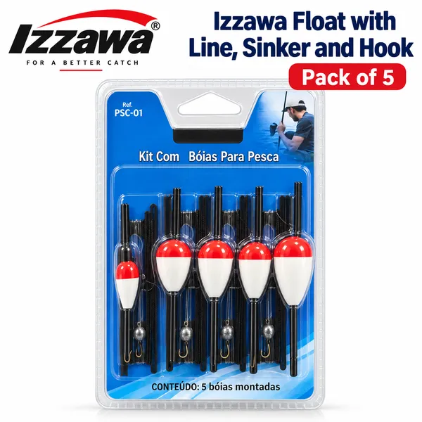Izzawa_Float_with_Line,_Sinker_and_Hook_-_Pack_of_5