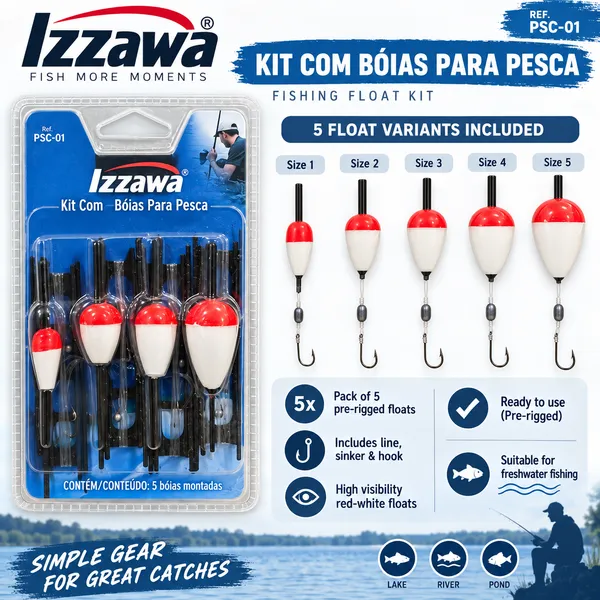 Izzawa_Float_with_Line,_Sinker_and_Hook_-_Pack_of_5