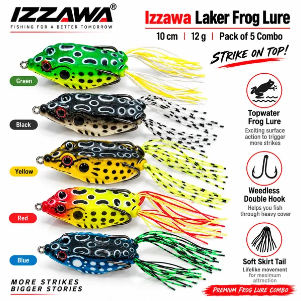 Izzawa_Laker_Frog_Lure_Combo_Pack_of_5_-_10cm_12g