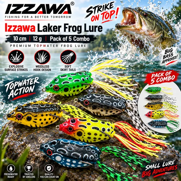 Izzawa_Laker_Frog_Lure_Combo_Pack_of_5_-_10cm_12g